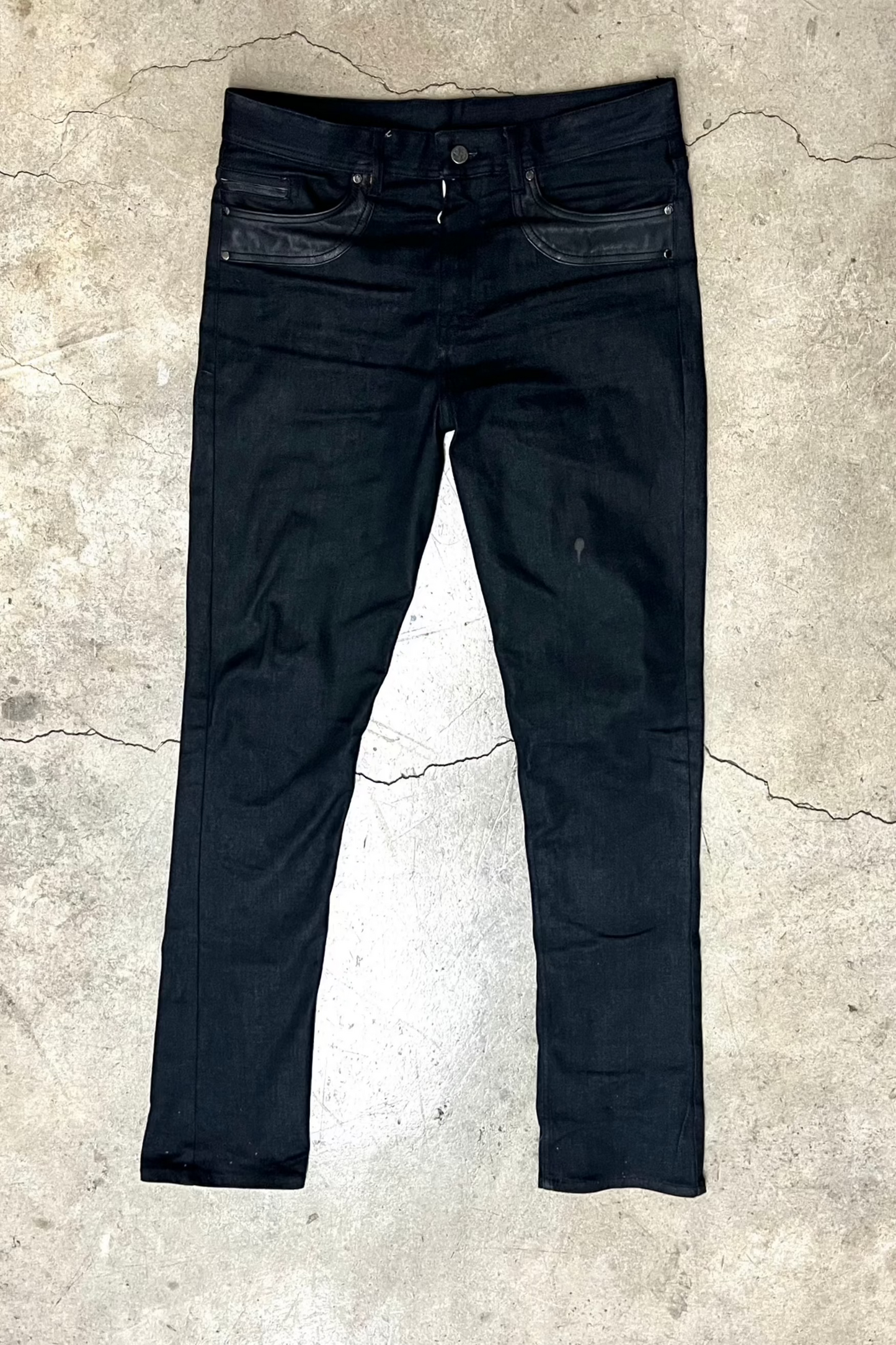 Leather Slab Jeans