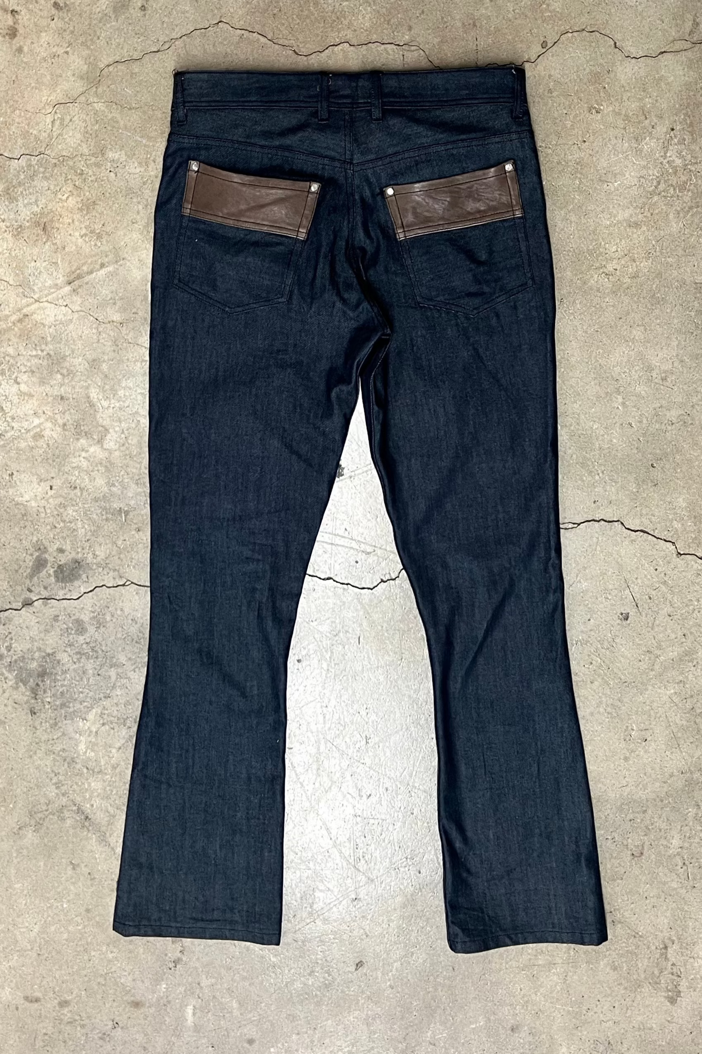 Leather Slab Jeans