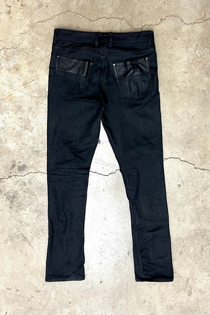 Leather Slab Jeans