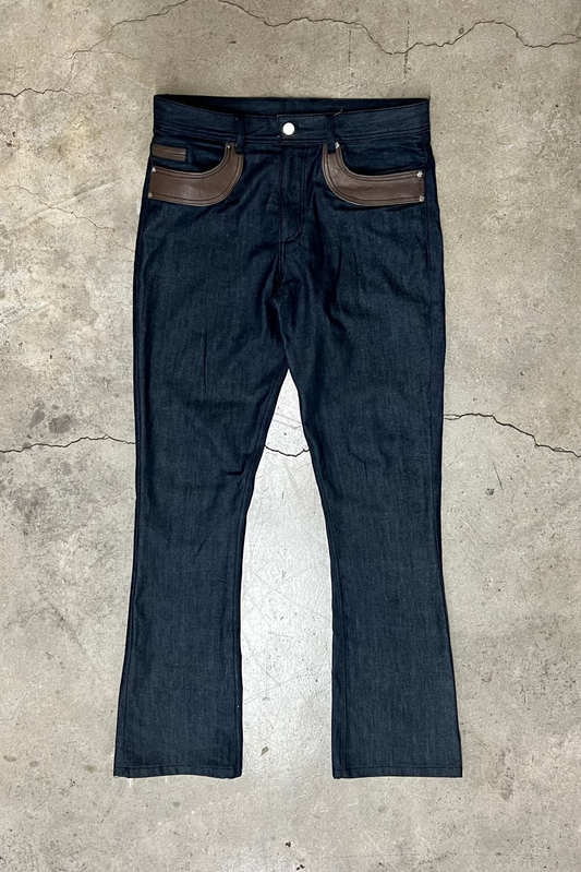 Leather Slab Jeans